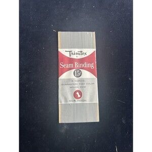 3 Yards New Vintage Trimtax 100% Grey Rayon Binding
